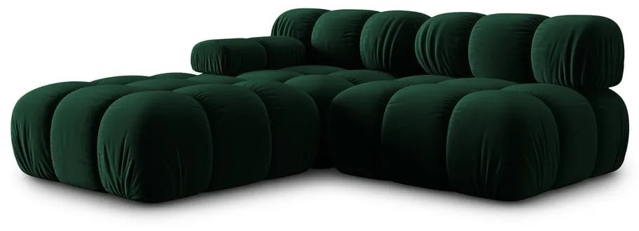 Zielona aksamitna sofa 282 cm Bellis – Micadoni Home