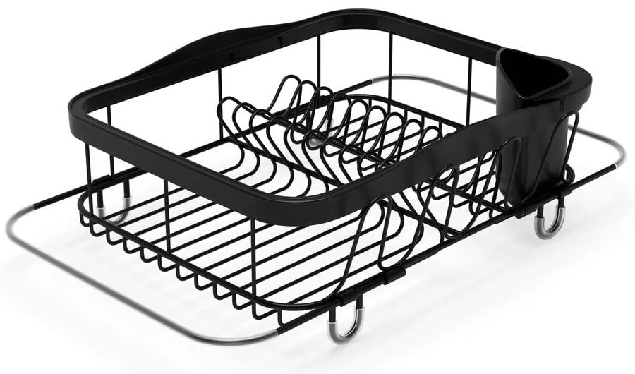 Czarny regulowany stalowy ociekacz 37x29 cm Sinkin – Umbra