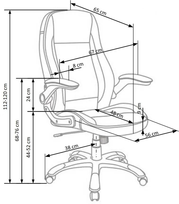 Fotel Obrotowy Czarny Tapicerowany Do Komputera G0-R64