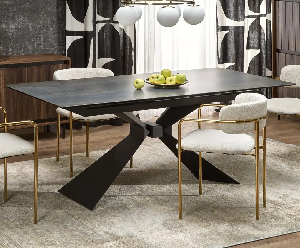 Rozkładany stół Luciano Halmar efekt niebieskiego  marmuru