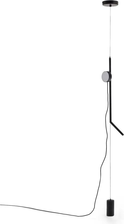 Czarna lampa stojąca LED ze ściemniaczem (wysokość 339 cm) Orey – Kave Home