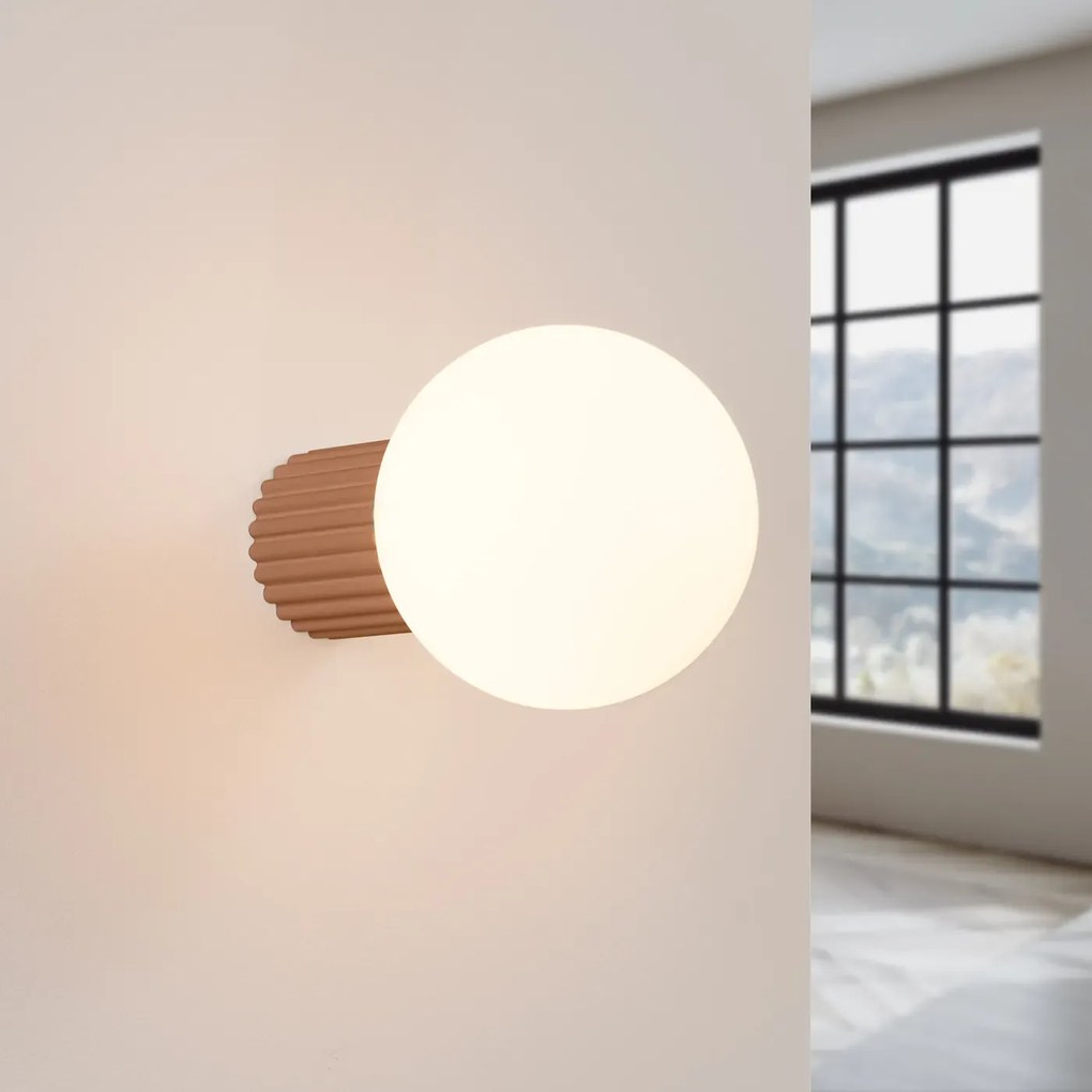 Kinkiet HALO mocca IP44 ryflowany SOLLUX  LIGHTING