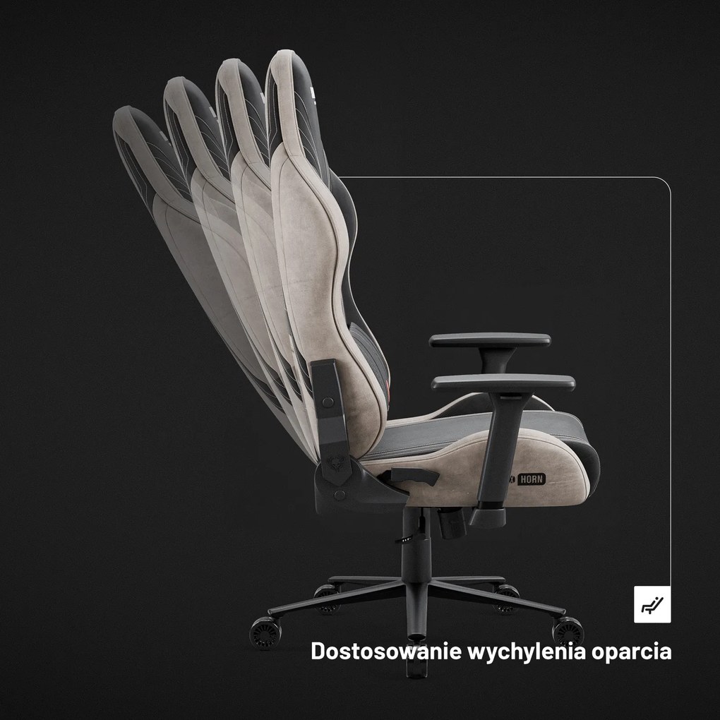 Fotel materiałowy dla graczy Diablo X-Horn 2.0 Normal Size, kolor Camel Black