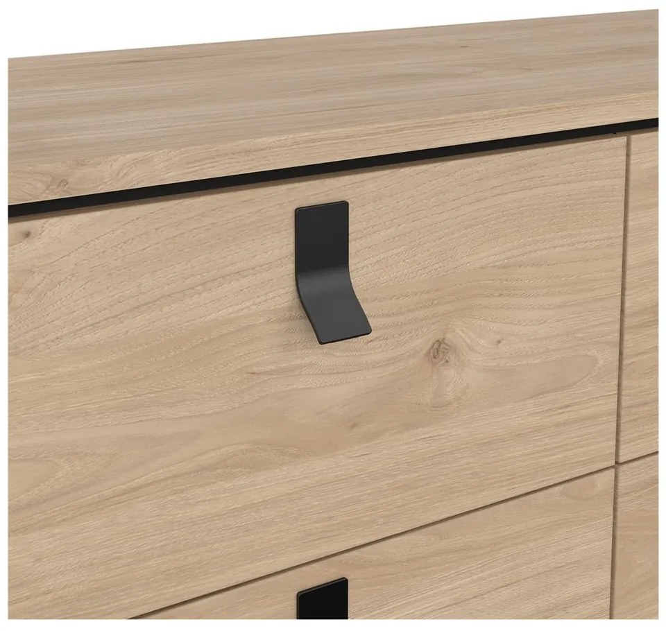 Niska komoda w dekorze dębu 102x99 cm Ry – Tvilum