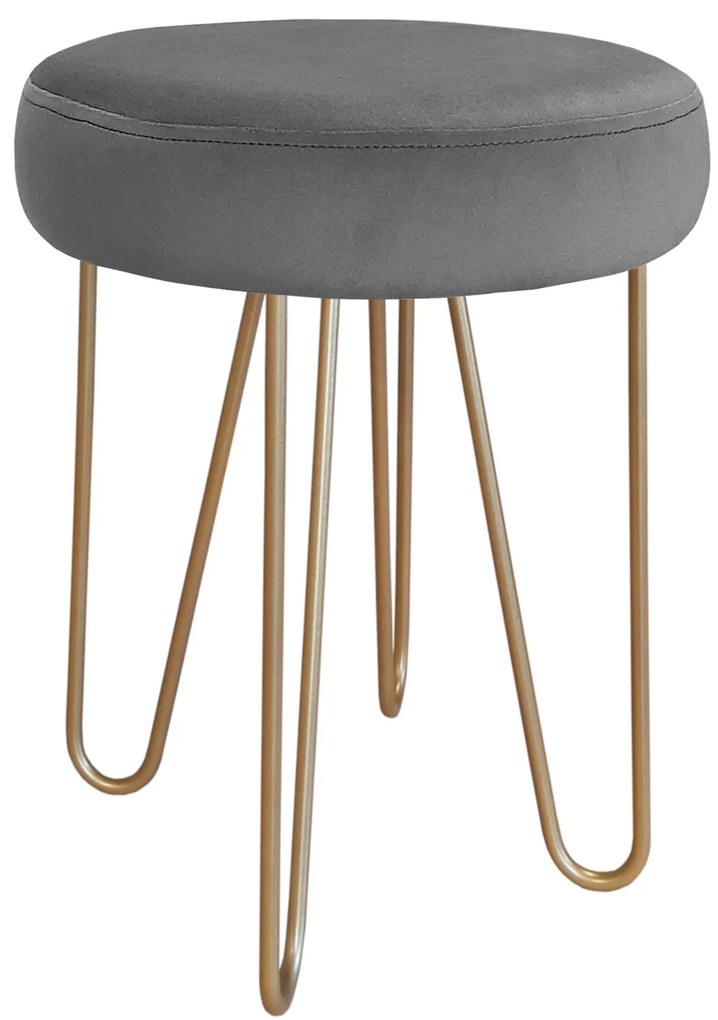 Taboret Venus HAIRPIN noga złota MG17