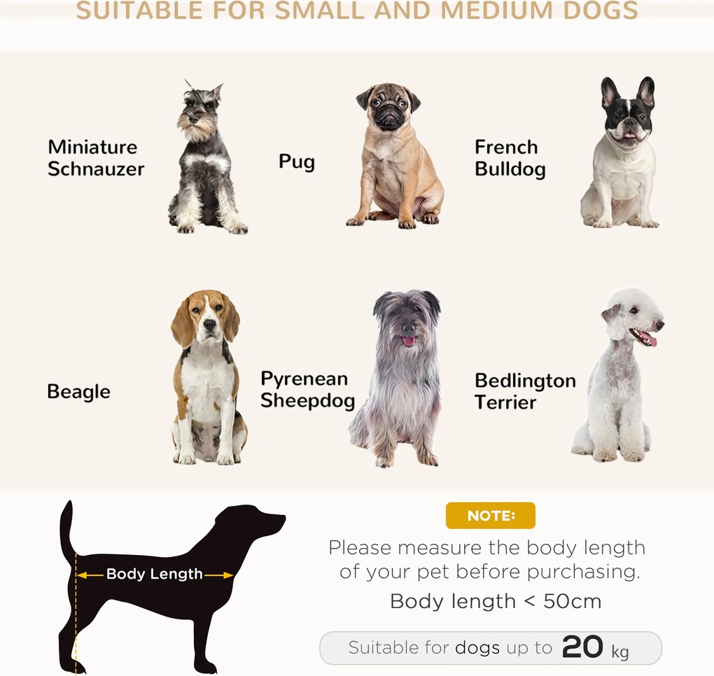 PawHut Sofa dla psa z miękkim obiciem legowisko dla psa sofa dla kota z drewnianymi nogami | Aosom PL