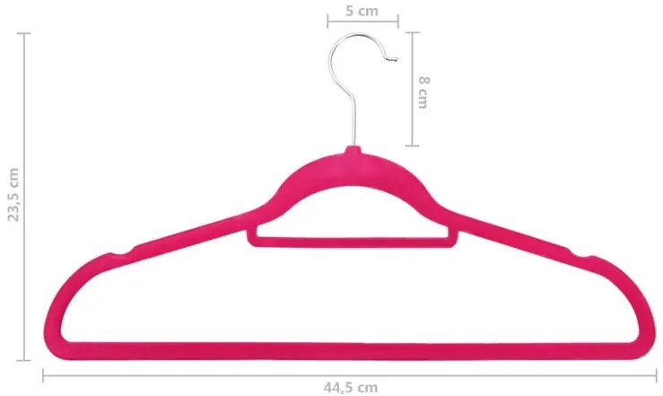 Aksamitny elegancki komplet 50 szt. wieszaków - Telafo 4X