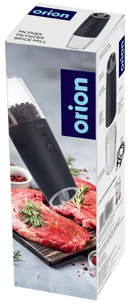Bezprzewodowy młynek do przypraw Orion zoświetleniem LED, 20 cm