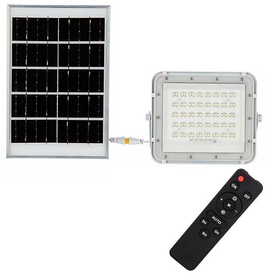 LED Zewnętrzny naświetlacz solarny LED/6W/3,2V IP65 4000K biały + pilot