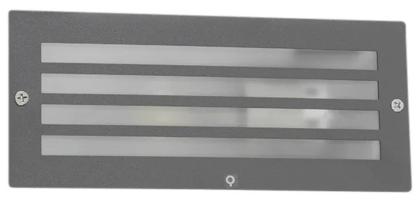 Nowoczesna lampa sufitowa wpuszczana ciemnoszara IP44 - Hurricane