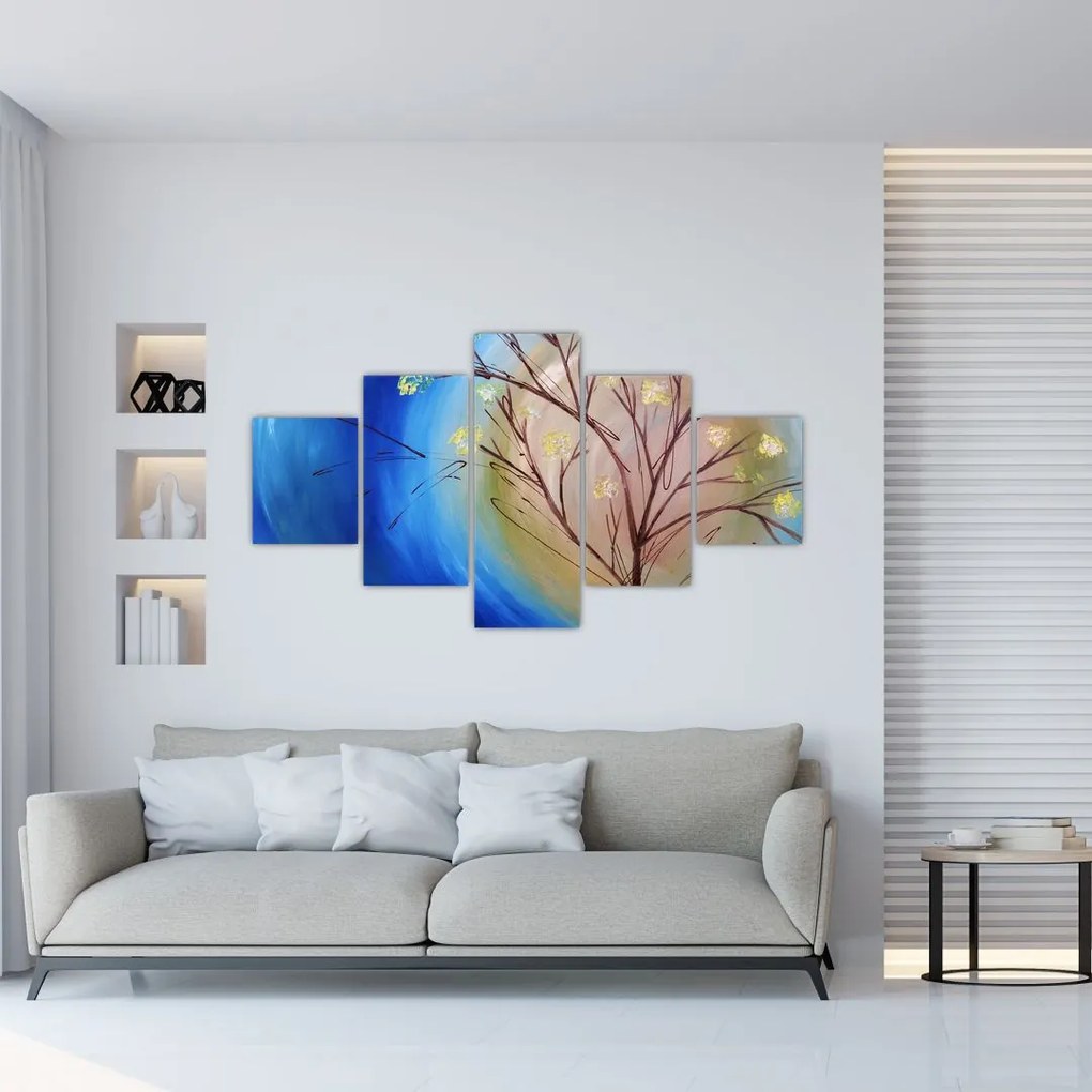 Obraz - Drzewo zakrywające słońce (125x70 cm)