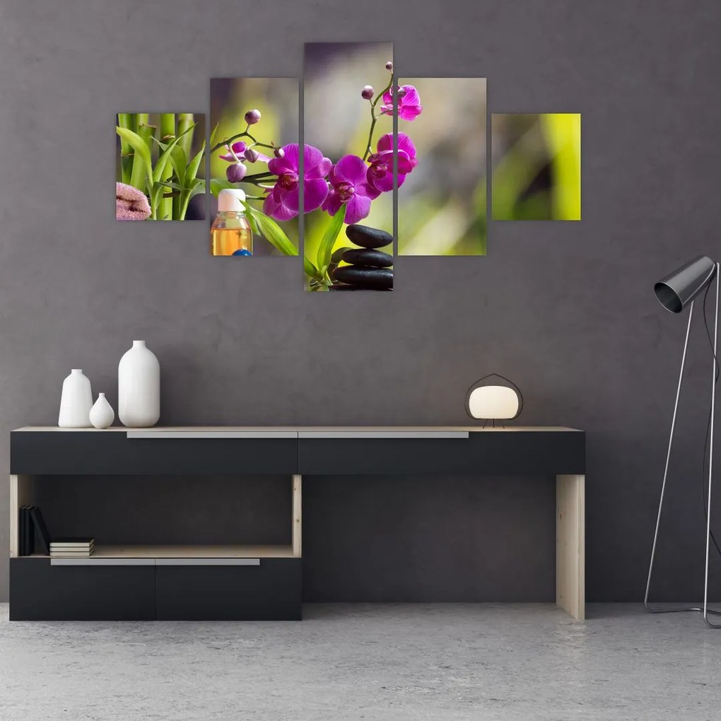 Obraz - spa and stones (125x70 cm)
