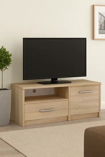 Skandynawska szafka RTV pod telewizor dąb sonoma N9-T39