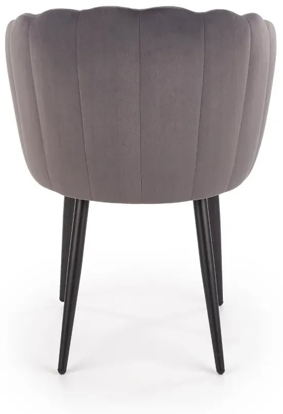 Krzesło tapicerowane K386 VELVET szare HALMAR