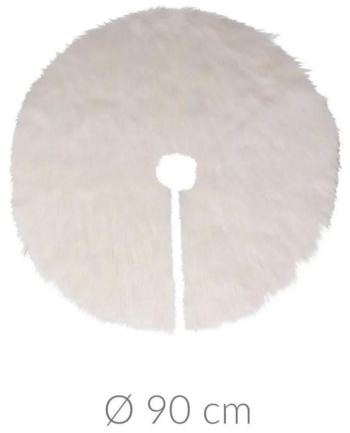 Dywanik pod choinkę futrzany, Ø 90 cm