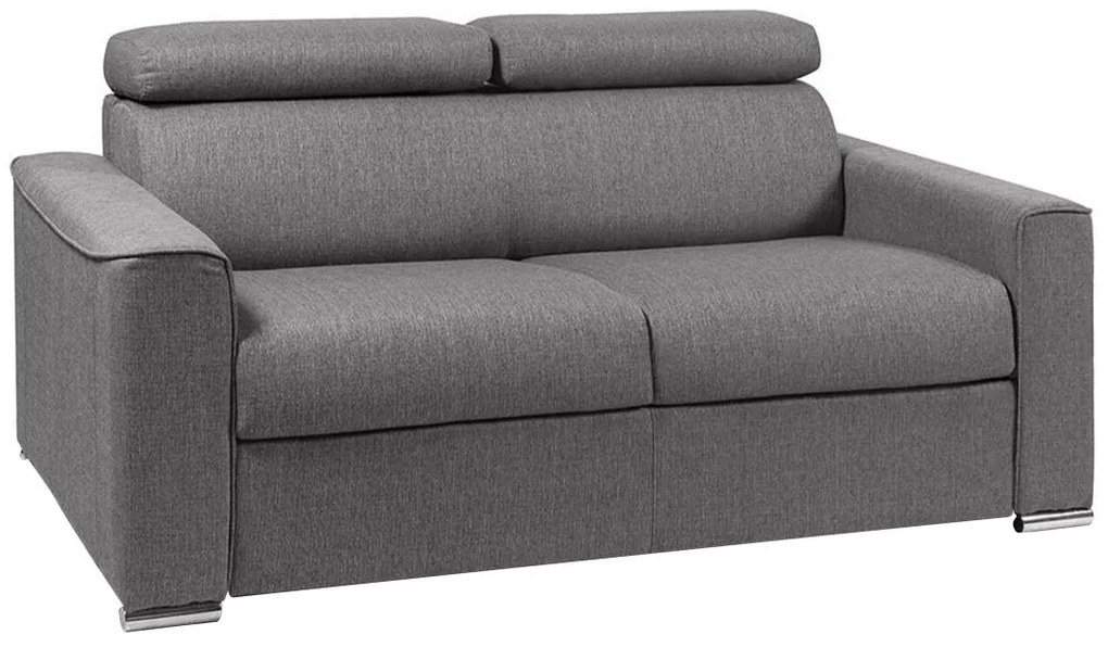 Kanapa 2-osobowa z ekspresowym mechanizmem rozkładania z tkaniny VIZIR - Kolor: szary - Miejsce do spania: 120 cm - Materac 18 cm