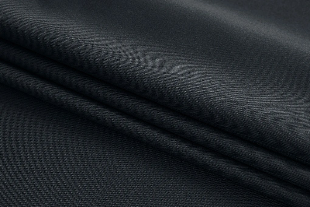 Czarna zasłona OXFORD 140x250 cm Zawieszanie: Taśma z wiązaniami