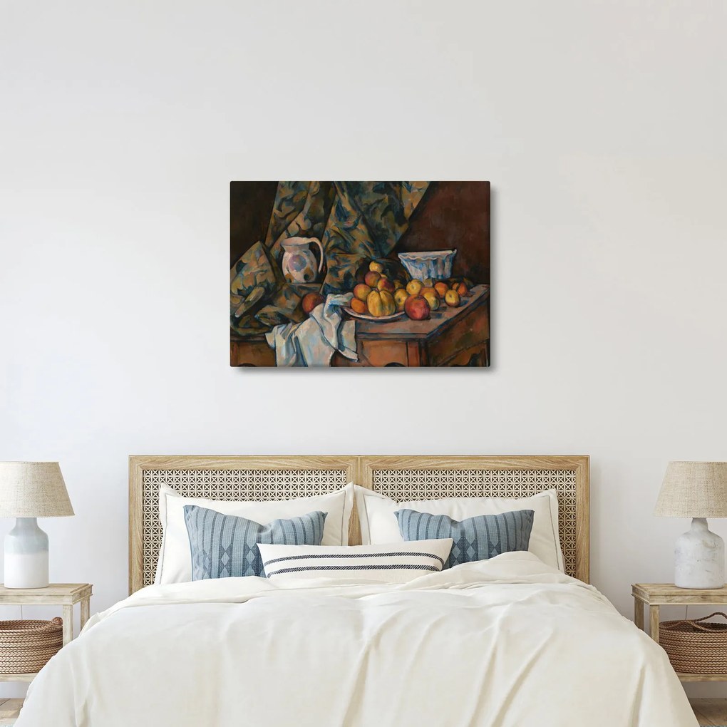 Obraz - Paul Cézanne, Still Life with Apples and Peaches, reprodukcje (70x50 cm)