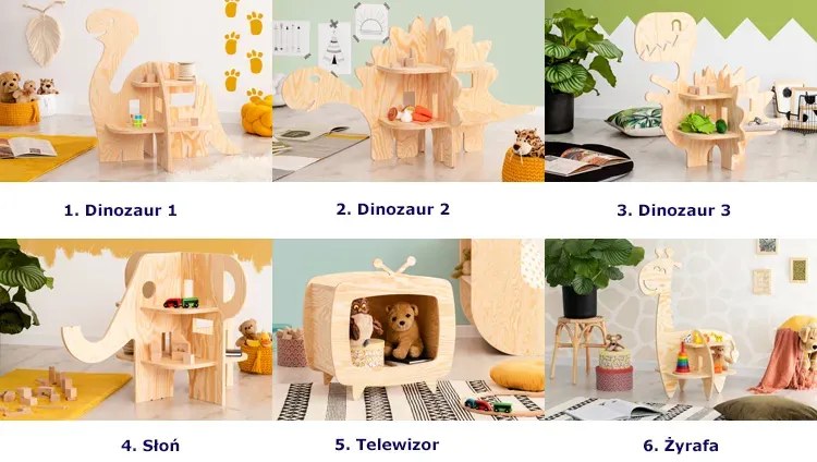 Regał dziecięcy w kształcie słonia R8-P77