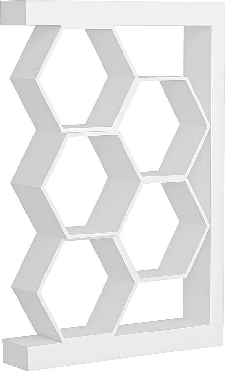 Nowoczesny, biały regał, 90 x 24,6 x 140 cm | Płyta wiórowa pokryta melaminą w 100%, grubość 18 mm | Stylowe rozwiązanie do przechowywania w