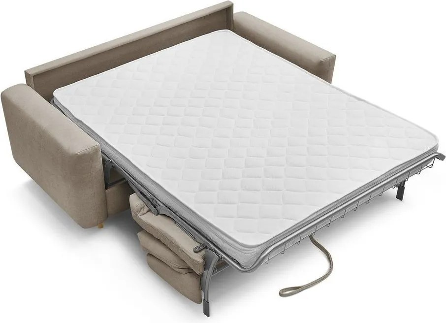 Szarobrązowa rozkładana sofa do spania 220 cm Cocoone – Bobochic Paris