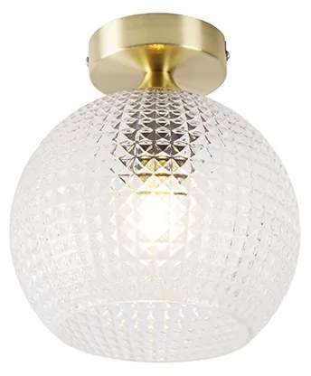 Lampa sufitowa w stylu art deco mosiądz - Sphere ArtDeco Oswietlenie wewnetrzne