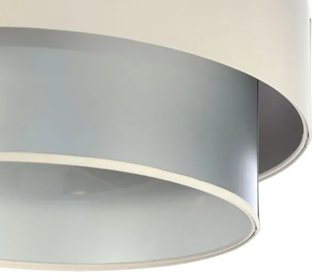 Srebrno kremowa okrągła lampa wisząca S419 P8-P84