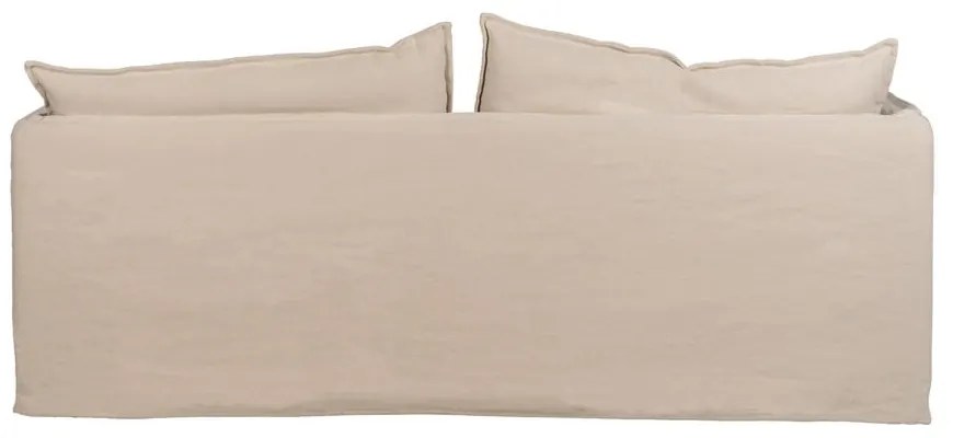 Kremowa lniana sofa 210 cm – Ixia