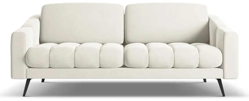 Biała aksamitna sofa 202 cm Nalu – Makamii