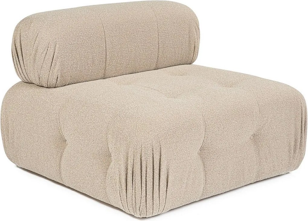 Elegancki fotel 1-osobowy, kolor brzoskwiniowy, 100 cm x 100 cm x 80 cm | Konstrukcja z drewna bukowego i płyty wiórowej, 100% poliester, pianka DNS 28 | Design