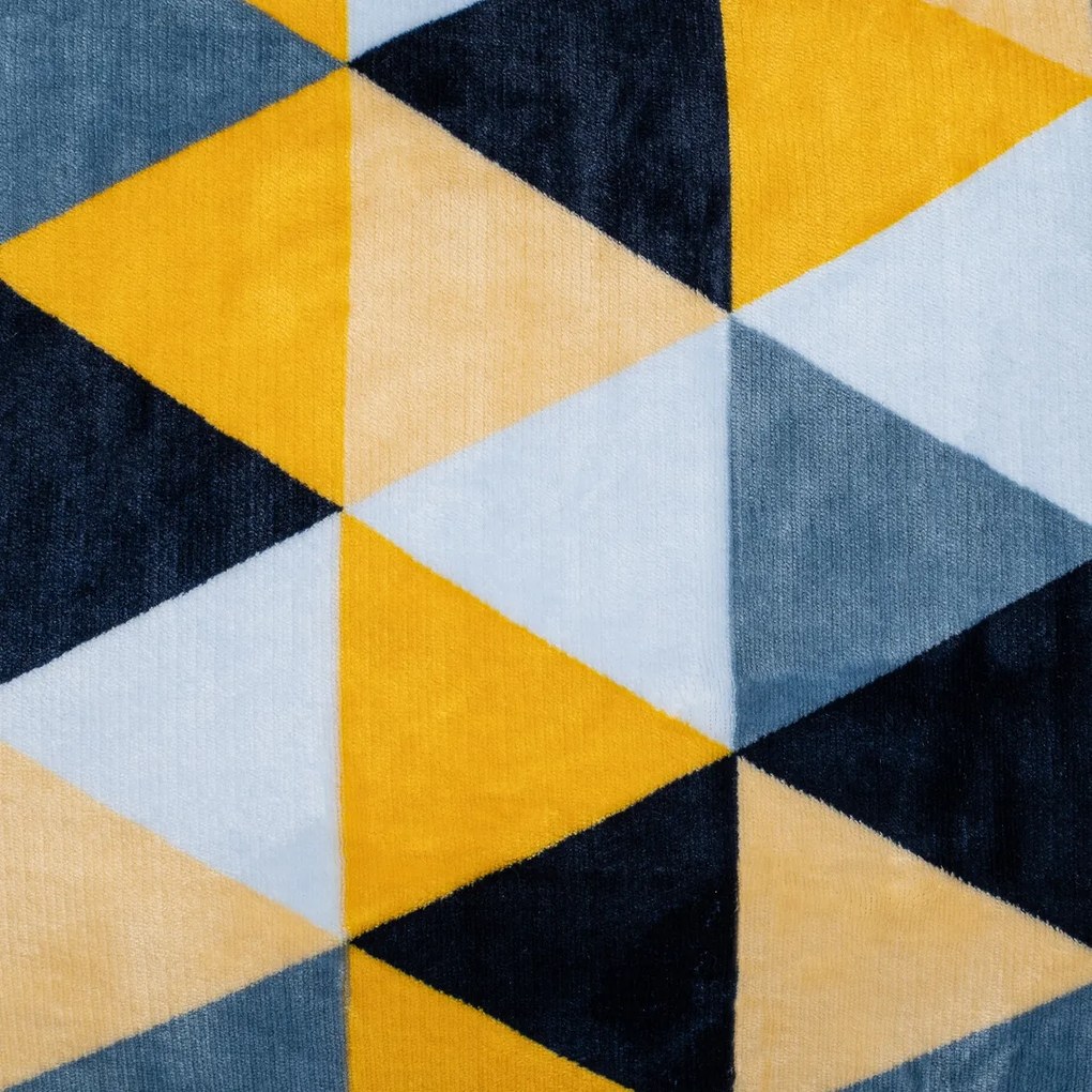 4Home Pościel mikroflanela Scandi triangle , 160 x 200 cm, 70 x 80 cm