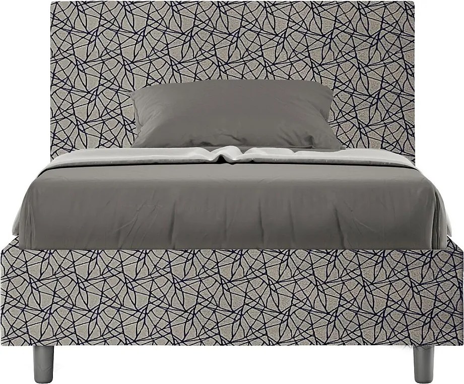 Łóżko bez stelaża tapicerowane 120x210 tkaniny Era 9 niebieski Adele