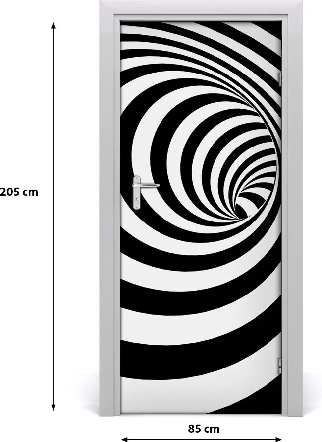 Naklejka samoprzylepna na drzwi Spirala w paski