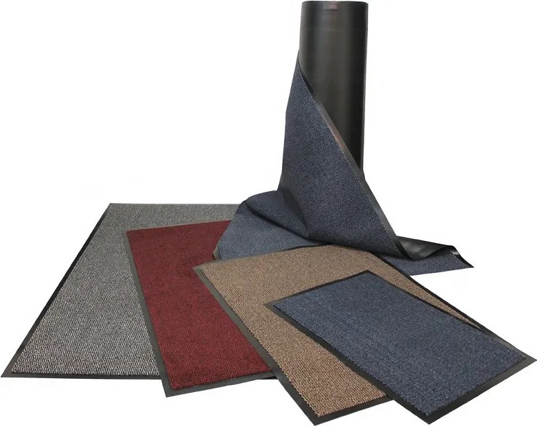 Wycieraczka polipropylenowa czyszcząca na podkładzie gumowym, 90 x 150 cm, brązowa