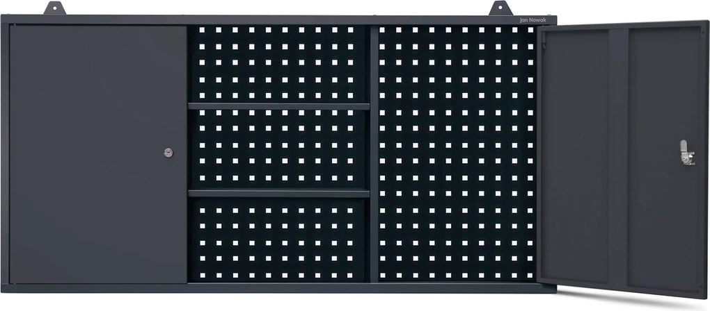 Szafka warsztatowa wisząca antracytowa, 1200x600x200 mm: BEN