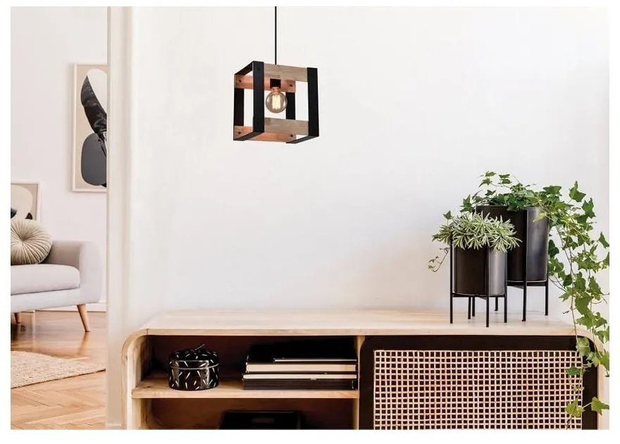 Czarna lampa wisząca 20x25 cm Varna – Candellux Lighting