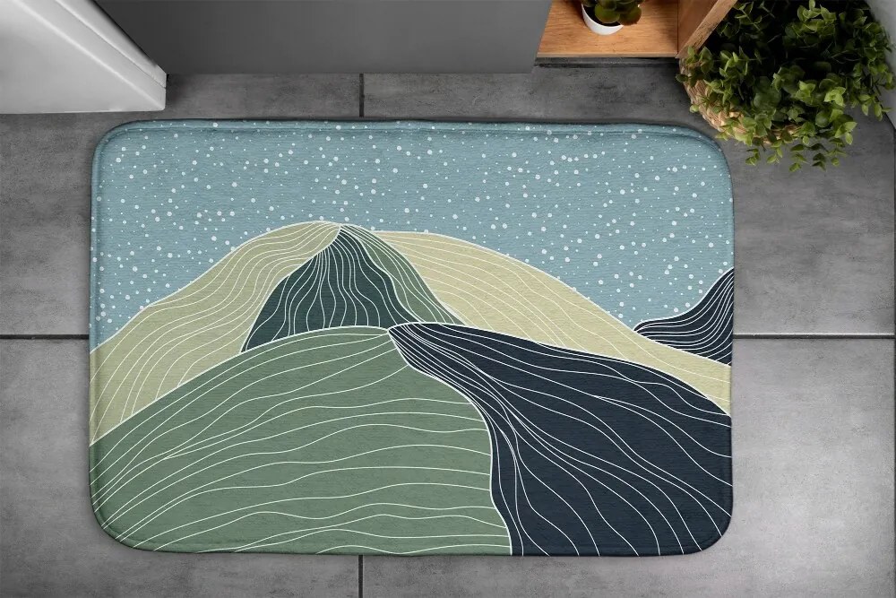 Dywanik antypoślizgowy do łazienki Dywanik antypoślizgowy do łazienki Geometryczny Krajobraz