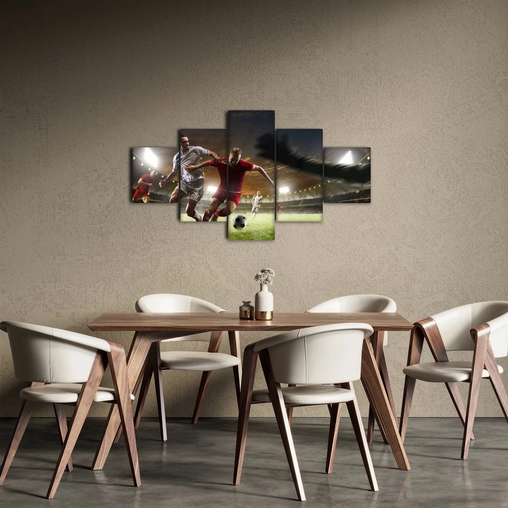 Obraz - Piłkarze w akcji (125x70 cm)
