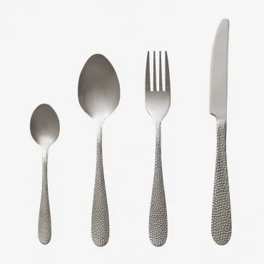 Zestaw Sztućców 16 Elementów Ze Stali Nierdzewnej Aina Plateado - Sklum