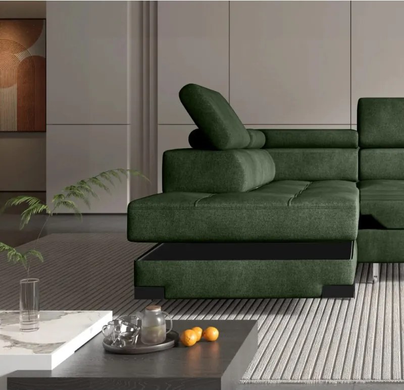 Narożnik EMPORIO L Lewostronny z funkcją spania Lewostronny w ktaninie SERENO 690 WERSAL