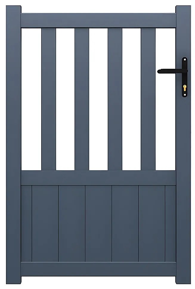 Skrzydłowa, aluminiowa furtka ażurowa Dł.100 x Wys.140 cm antracytowa TARNOS II