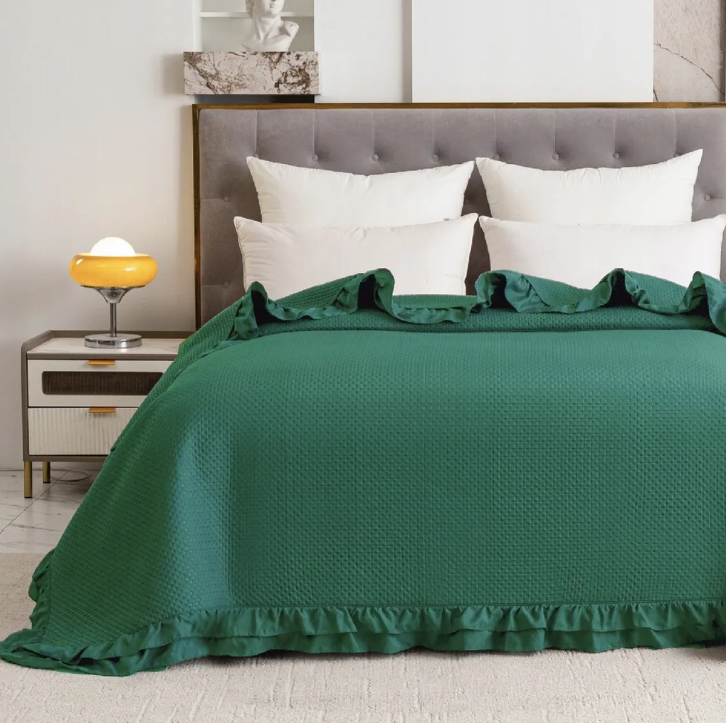 Narzuta na łóżko MONTEGO, zielona Rozmiar: 200 x 220 cm