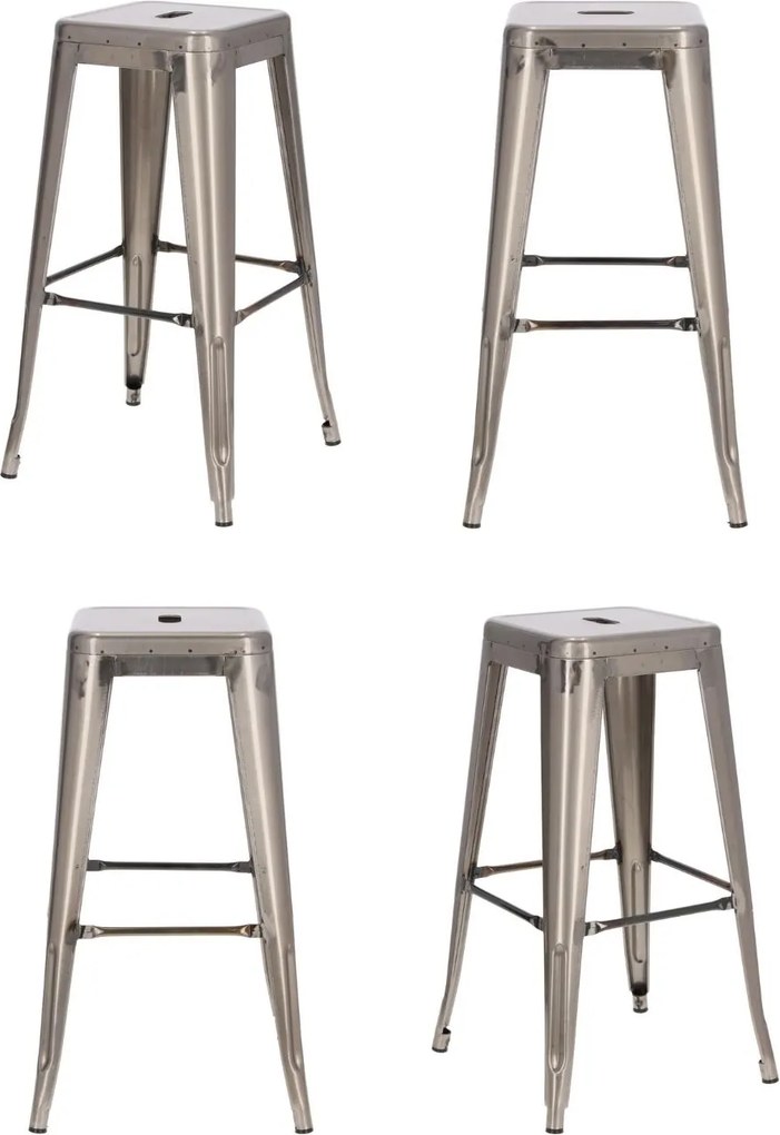 Stołek barowy Paris insp. Tolix 75 cm metaliczny
