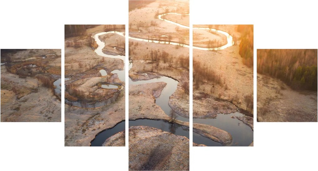 Obraz - Świt nad meandrami (125x70 cm)