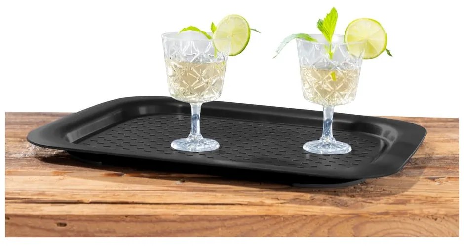 Czarna taca do serwowania Wenko Black Outdoor Kitchen