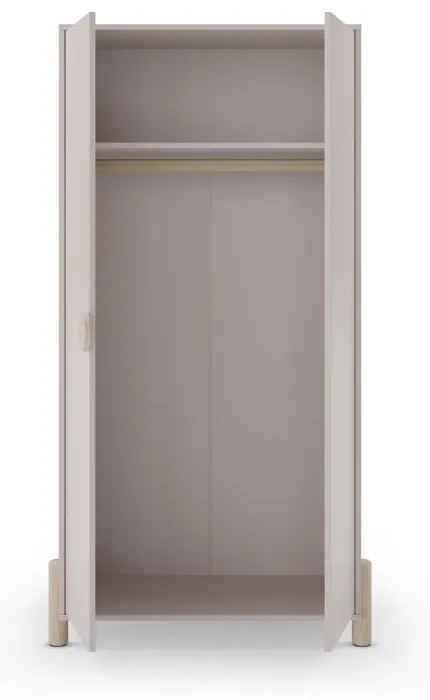 Kremowa szafa dziecięca z litego drewna sosnowego 93x180 cm Enola – Marckeric