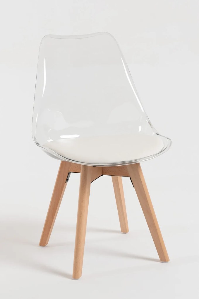Przezroczyste siedzisko krzesa Synk