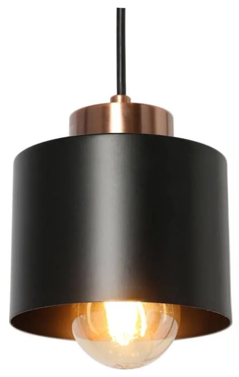 Czarna metalowa lampa wisząca ø 12 cm Olena – Candellux Lighting