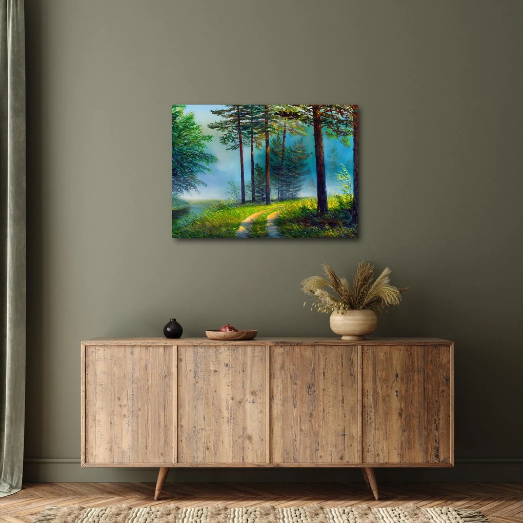 Obraz - Obraz olejny przedstawiający krajobraz (70x50 cm)