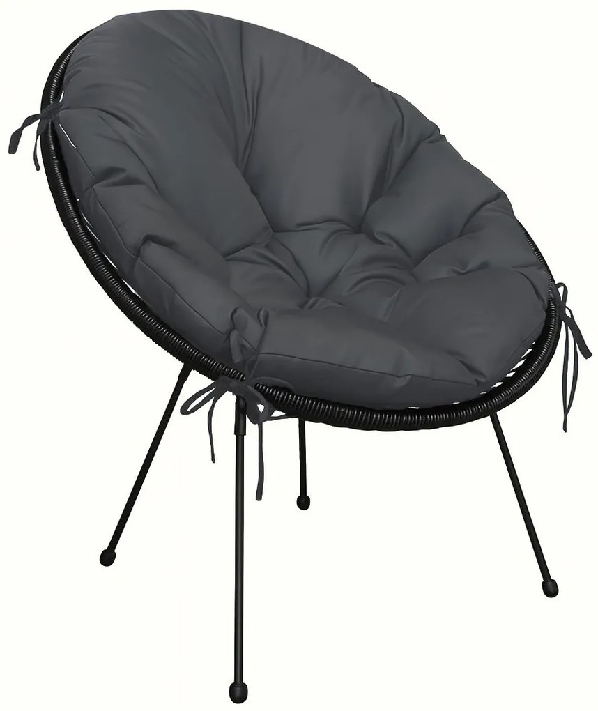 Poduszka puchowa Acapulco wodoodporna na fotel Oxford grafit